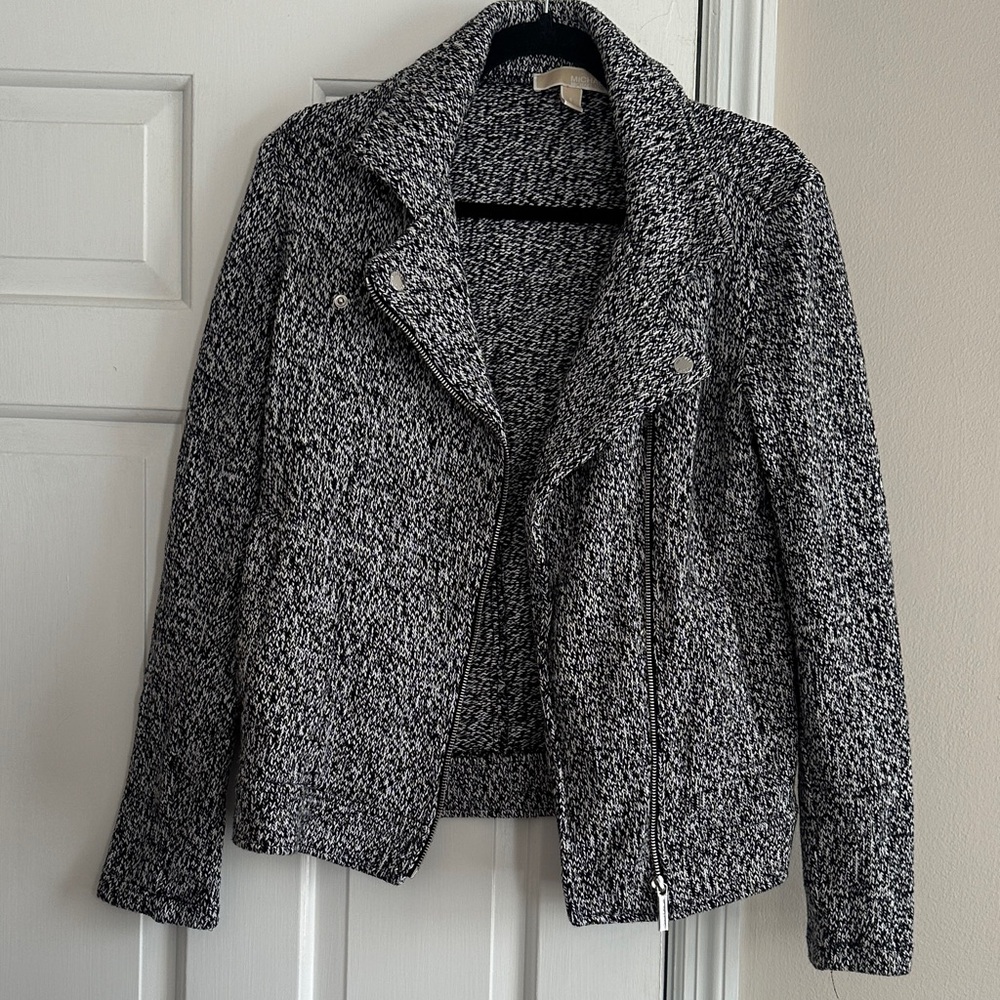 Michael Kors Black and white Moto Jacket